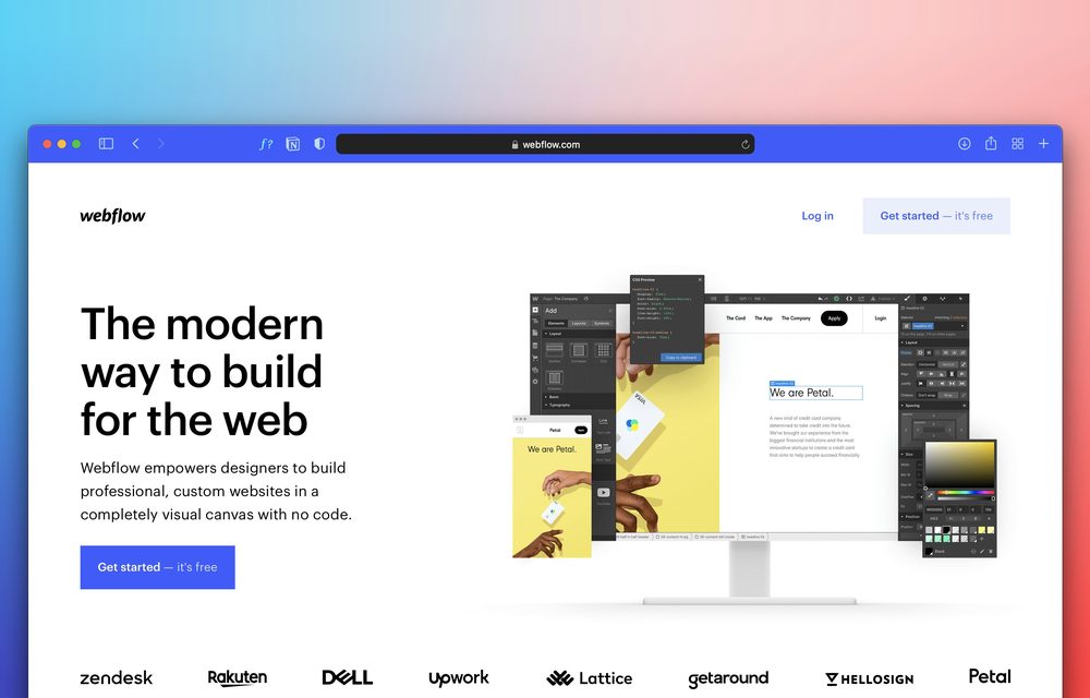 Pantalla mostrando la construcción de un sitio web moderno para comercio electrónico